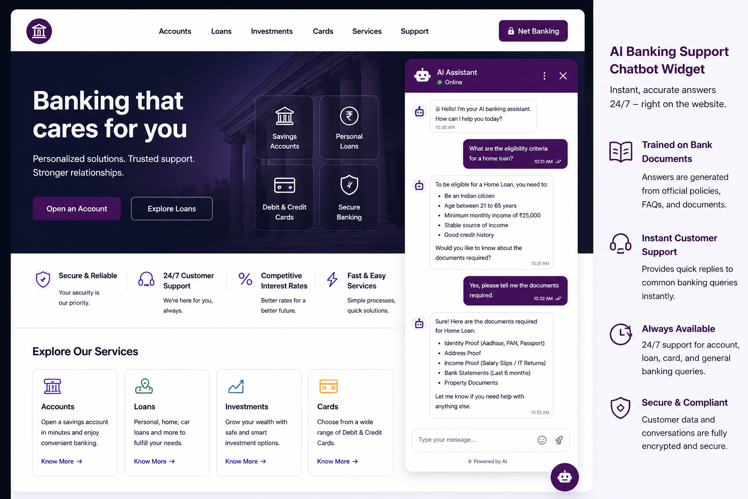 AI Banking Support