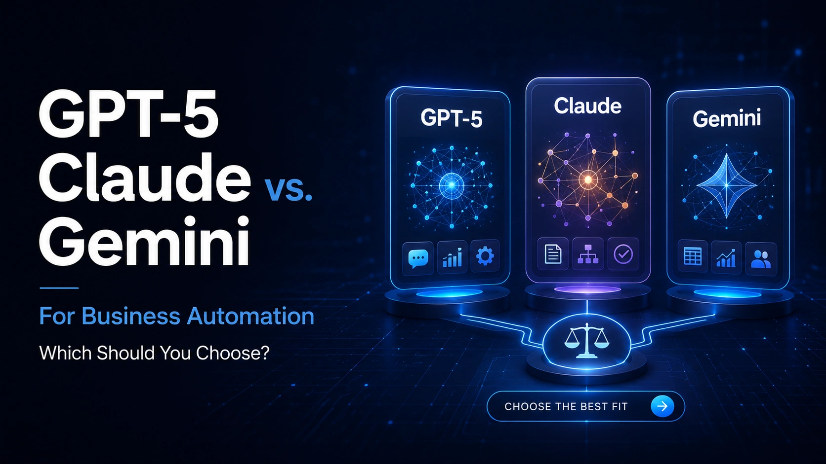 GPT 5 vs Claude vs Gemini for Business Automation Which Should You Choose